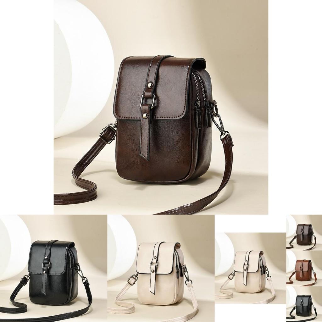 Chic Urban Minimalist Pu Leather Mini Handbag With Secure Zipper For Phone And Coins