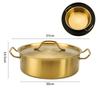 Leaky Stainless Steel Gold Plated Spoon Thickened Household Commercial Spoon Hot Pot Restaurant Ladle Cooking Soup Spoons