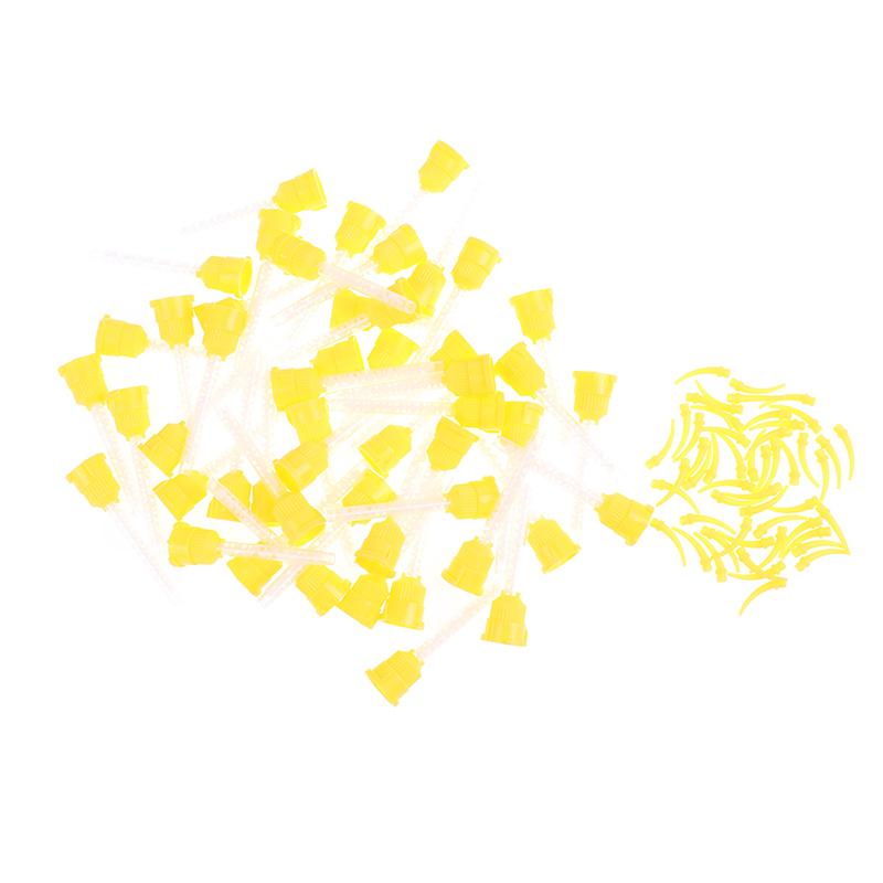 50Pcs Dental Mixing Tips Impression Materials Lab Denture Laboratory Color Tubes Disposable Silicone Rubber