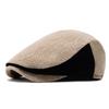 Men's Color Matching Peaked Cap Knitted Wool Beret Autumn Winter British Retro Forward Hat Warm Cap Painter's Hat