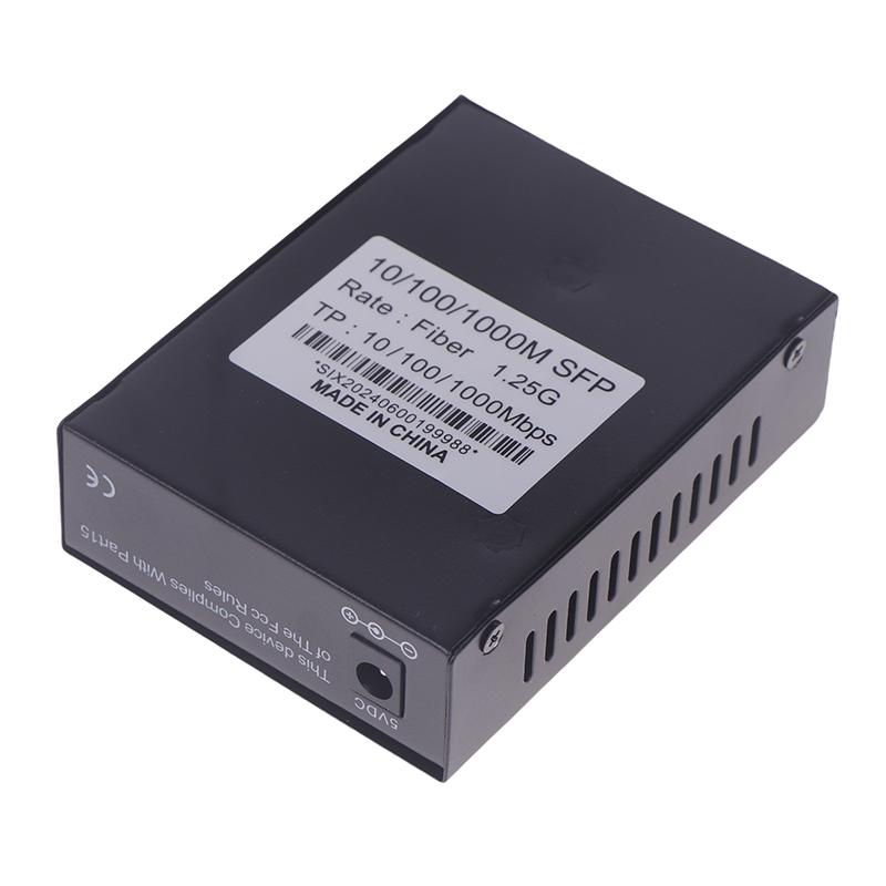 1Pcs Gigabit Sfp Media Converter 1 Sfp To 1 Rj45 Transceiver 10/100/1000M Fiber Optic Switch With 3Km/20Km Lc/Sc Sfp Module
