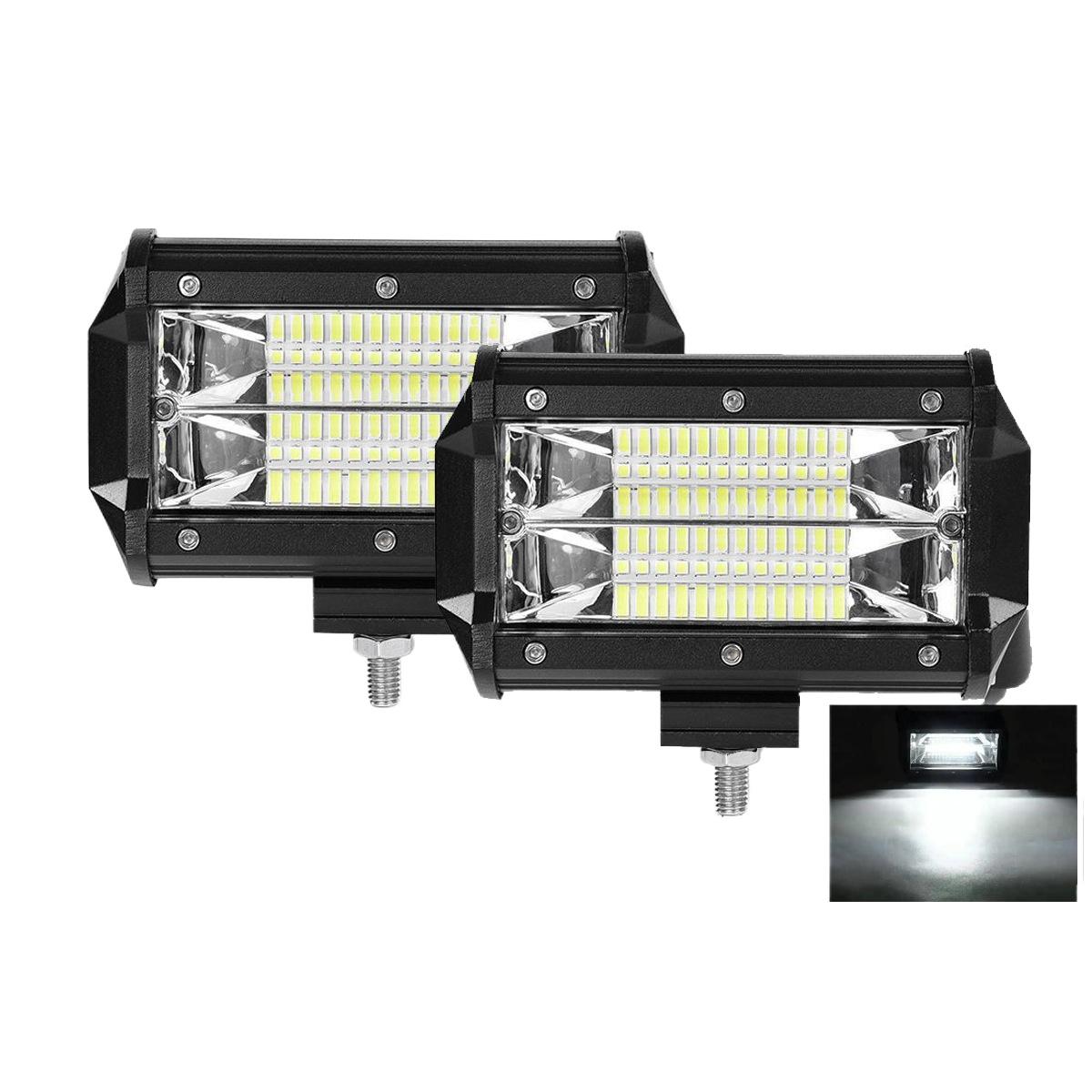 

72W 5 Inch LED Work Light For Car Off Road Truck Double Row Headlight Bar Repair Lamp Default