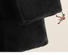 Women's Black High-Waisted Fleece-Lined Leggings, 2025 Winter Style, Thick, Elastic, Slim-Fit