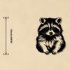 Metal Wall Art Raccoon Sculpture Garden Statue Wildlife Decor Outdoor Terrace Christmas Gift