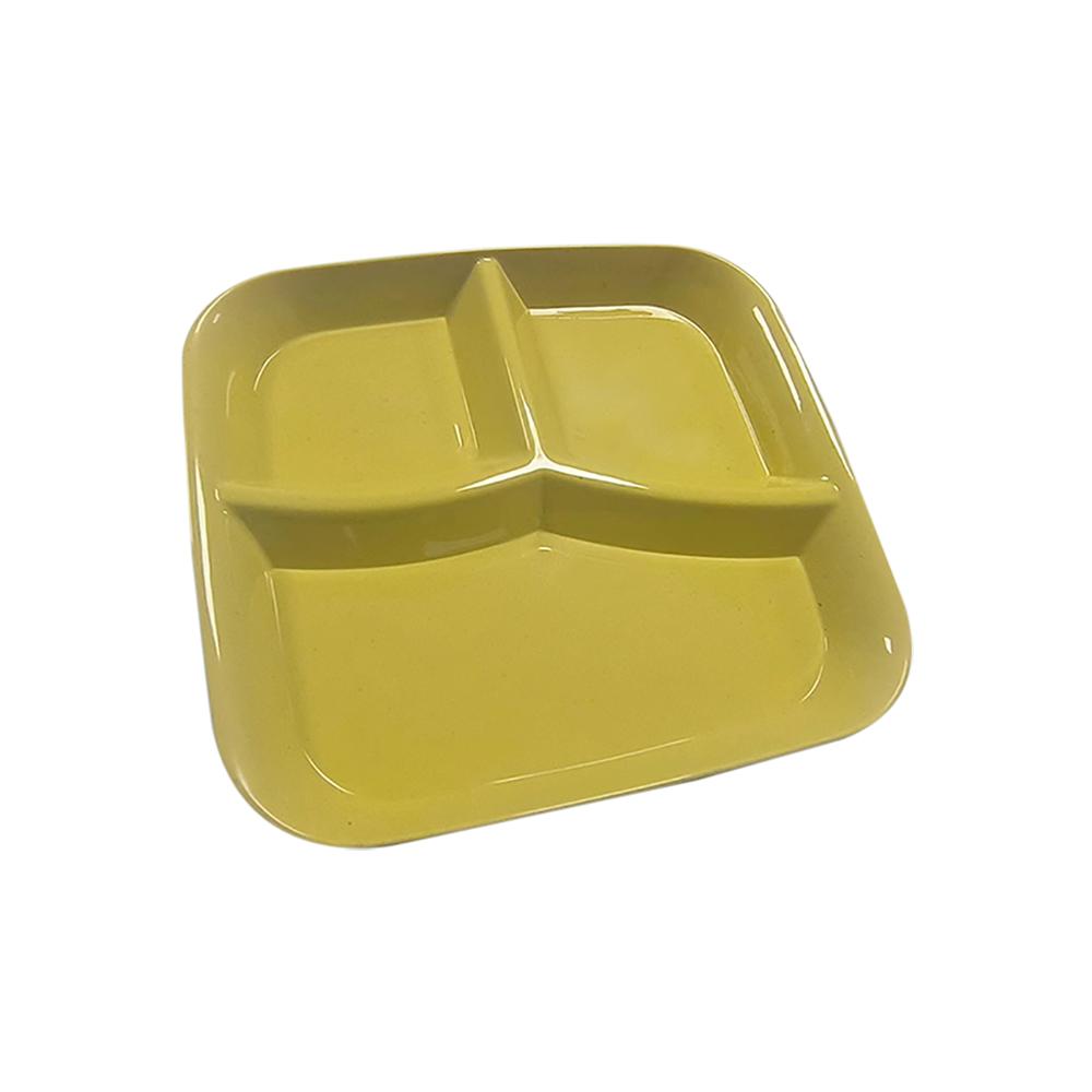 New Square Divided Dinner Plate Food Fat Reducing Plates Fruit Salad Serving Tray Kitchen Tableware Plastic Dinner Dishes Plates