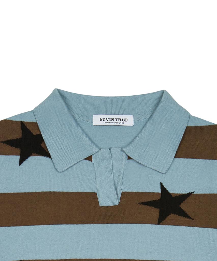 LUVISTRUE Py Star Collar Knit(Sky Blue)