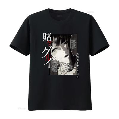 Kakegurui Zvol si vlastní způsob smrti Tričko US vintage Vyprané oblečení grafického designéra homme Ležérní Unisex Stylové