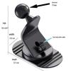 Universal Dashboard Car Phone Holder with 17mm Ball Head and Adhesive Base, Little Elephant Trunk Design.