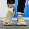 New Men Canvas Casual Shoes Breathable Soft Cloth Sneakers Non Slip Rubber Sole Lightweight Daily Walking Fashion Flat Footwear