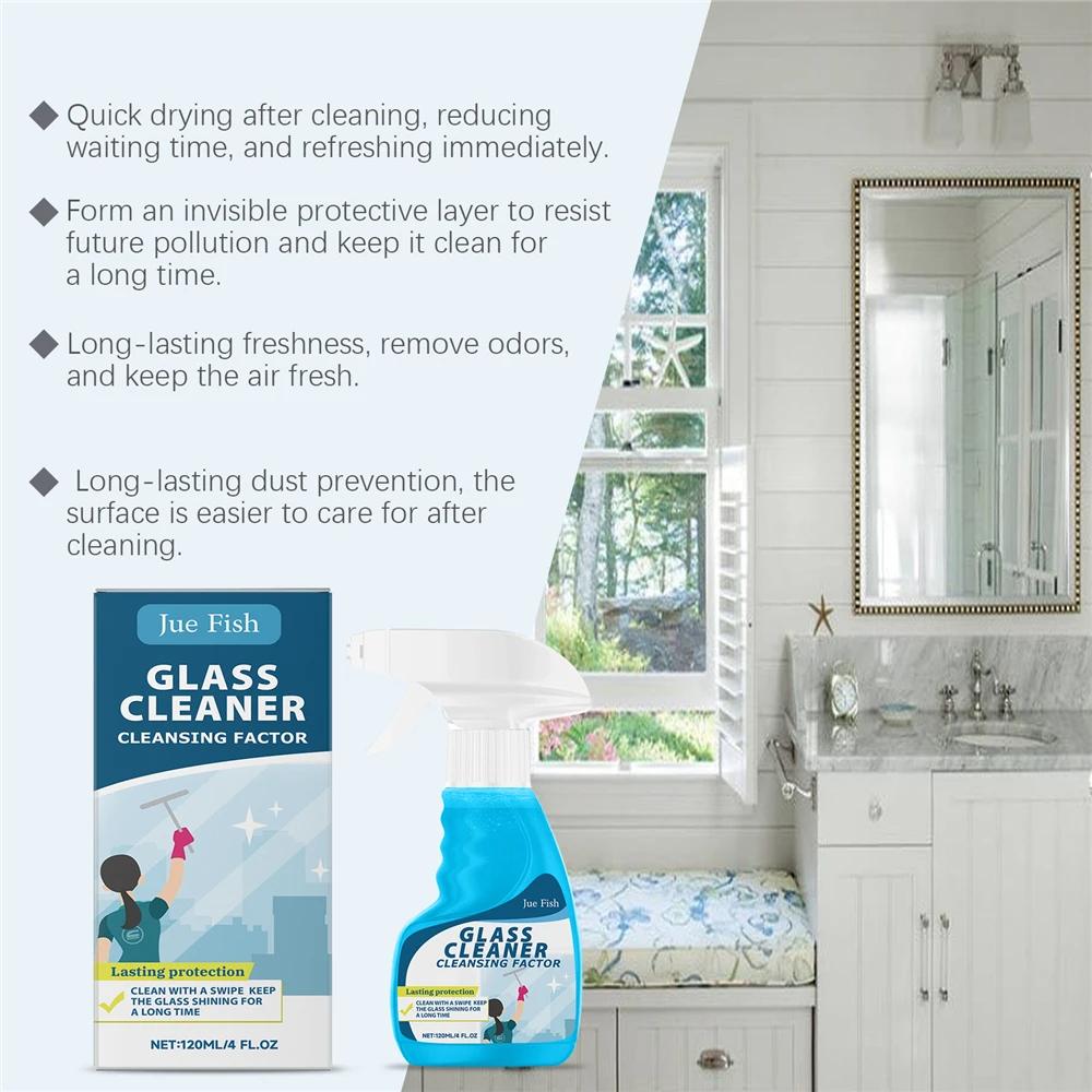 Glass Door Cleaner Spray Shower Door Descaling Bathtub Scale Cleaner Basin Water Stains Remover Bathroom Window Cleaning Liquid