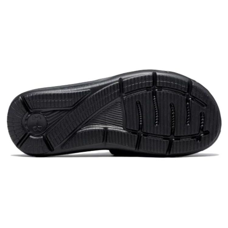 Under Armour  Ignite 6 Graphic Footbed Slide Halo Grey Black Women Sneakers 3023767-105