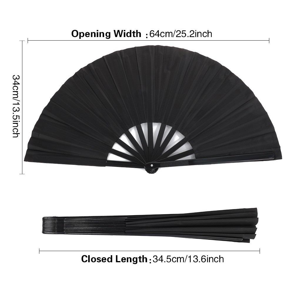 Iridescent Finish Folding Fan Large Size Cooling Fan New Handheld Fan  Summer