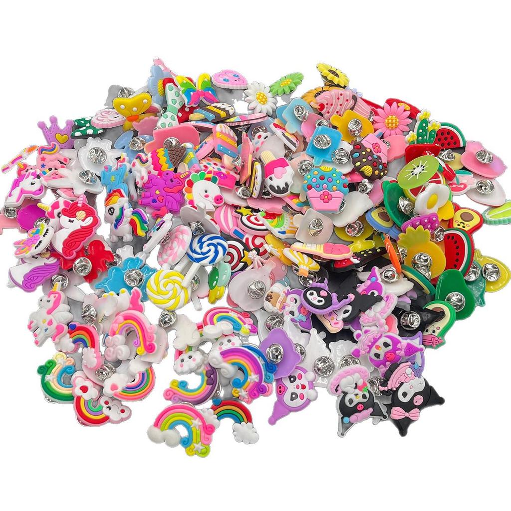 Stylish Soft Rubber Brooch - DIY Gift and Clothing Decor PVC Accessory