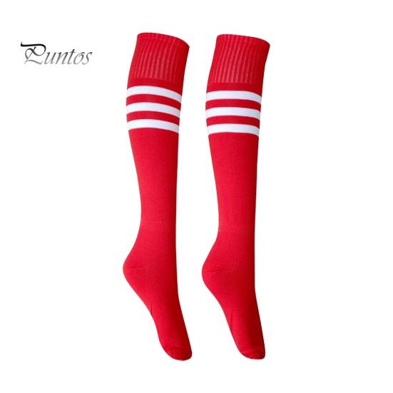 1 pár ponožek střední délky pruhované protiskluzové vysoká elasticita pohlcování potu fotbalové roztleskávačky punčochy dětské podkolenky Sportovní školní ponožky na hraní