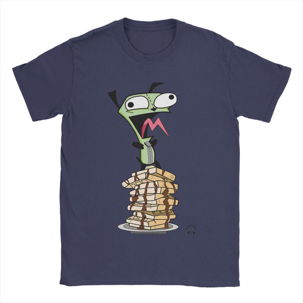 Invaders Zims Cotton T-Shirt For Man Summer  Classic T Shirts O-Neck Leisure Tees Oversize Cheap Tops