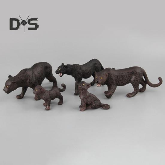 1/5Pcs PVC Leopard Model Realistic Roaring Walking Leopard Figurine Statue Sculpture Desktop Decoration Ornament Kids Educational Wild Animal Toy