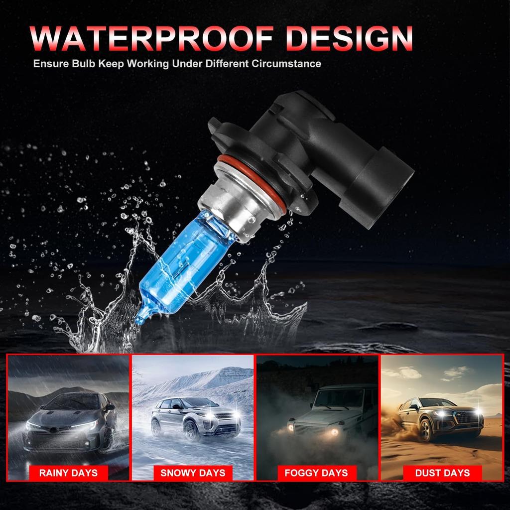 Fit For Toyota Camry 2007-2018 Halogen Headlight Bulbs,9005/HB3 High Beam + H11 Low Beam Halogen Headlight Bulbs Headlamp Replcement Bulb Kit,Plug