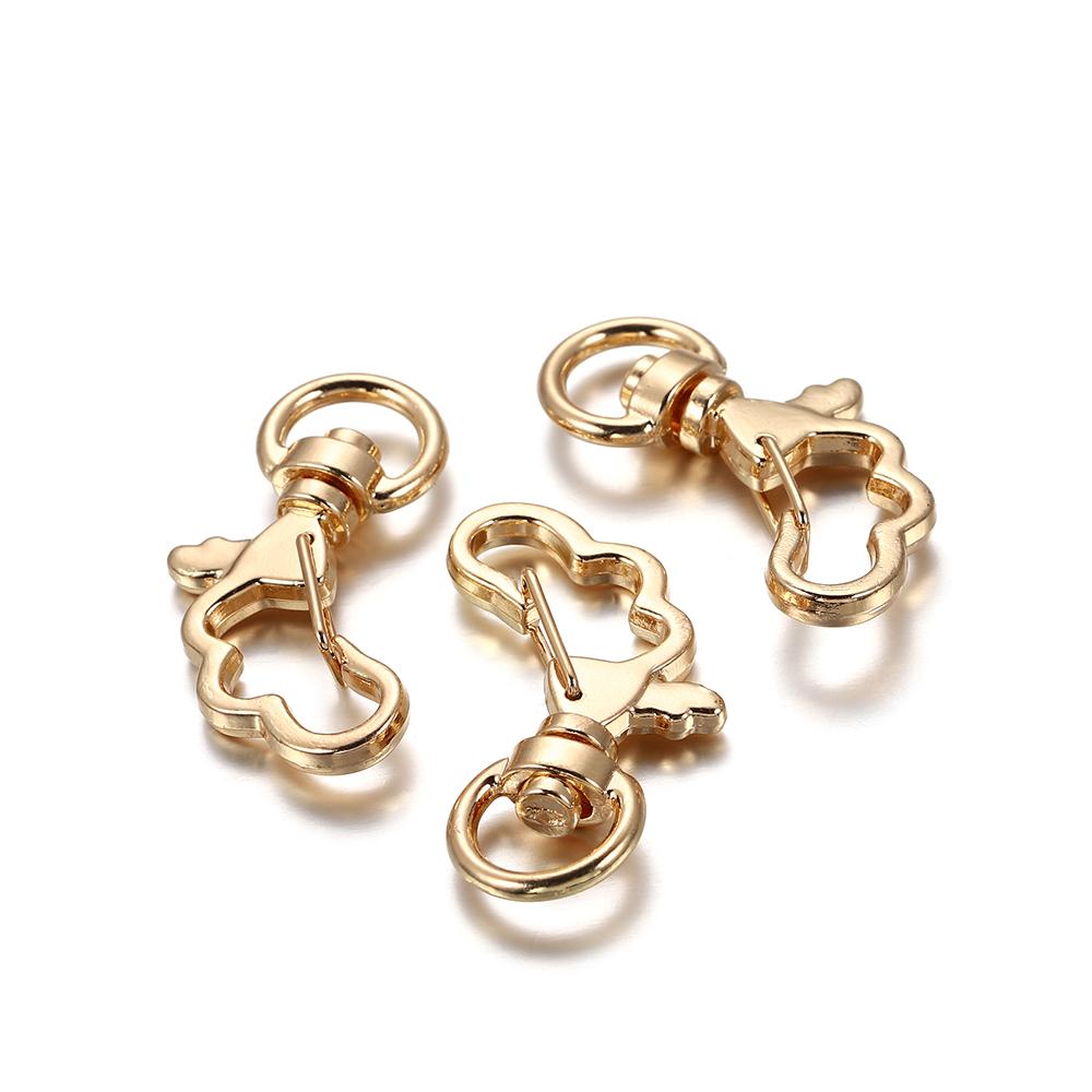 10pcs Cat Heart Snap Hook Trigger Clips Buckles for Keychain Lobster Lobster Clasp Hooks for Key Ring Clasp Jewelry Accessories