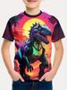 Boys Kids Clothes 3D Print Cartoon Dinosaur Graphic T Shirts Fashions Summer Streetwear O-Neck Short Sleeves T-Shirts for Boys