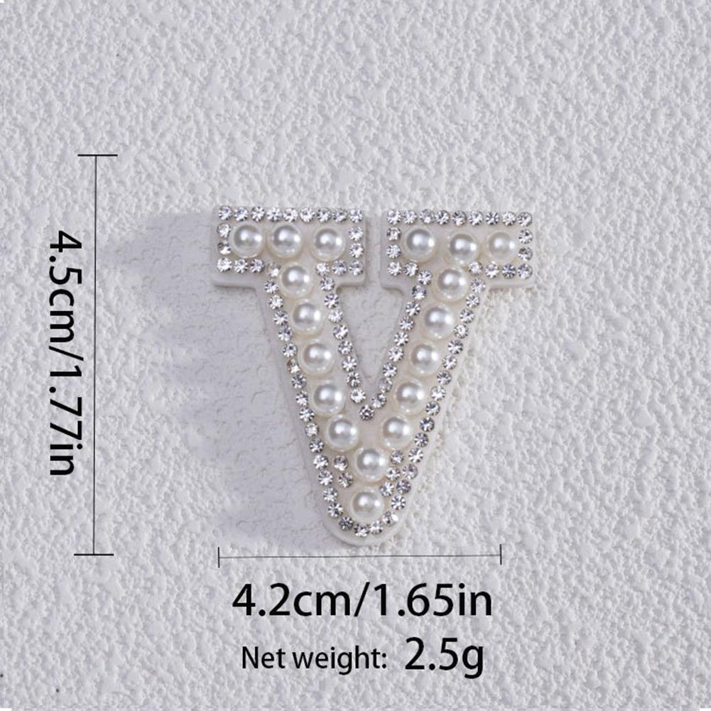 Pearl Letters Clothes Letter Alphabet Embroidery Sparkle