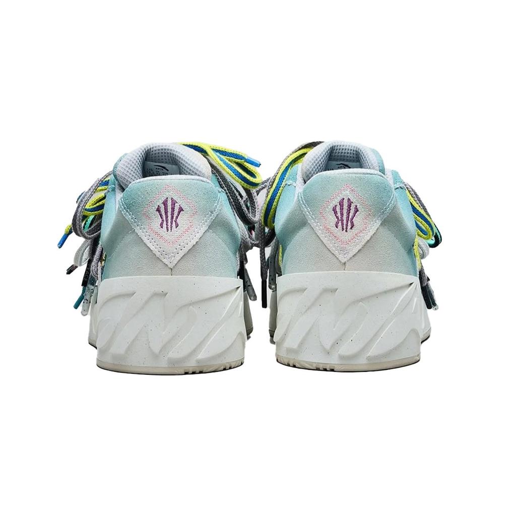 ANTA 90S Bread Shoes Men Trendy Casual Skate Shoes Light Blue Off White Multi Color Laces 112531802S-1