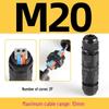 IP68 Waterproof Nylon Cable Connector with Terminal Blocks, 2-4 Core, PG9, Outdoor
