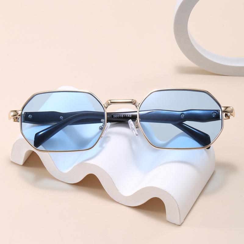Polygon Shape Sun Glasses For Women Stylish Trendy Anti-reflective Sun Glass for For Men European American Sun Glasses for Woman