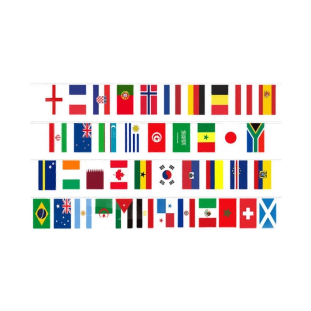 48 Länder Flaggen für Weltmeisterschaft 2026 Internationale Flaggen Kette Weltmeisterschaft Banner