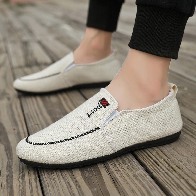 Fashion Canvas Sneakers Non Slip Slip-On Alphabet Men's Casual Shoes High Quality Fashion New In Adults Designer Luxury Sale Male Shoe