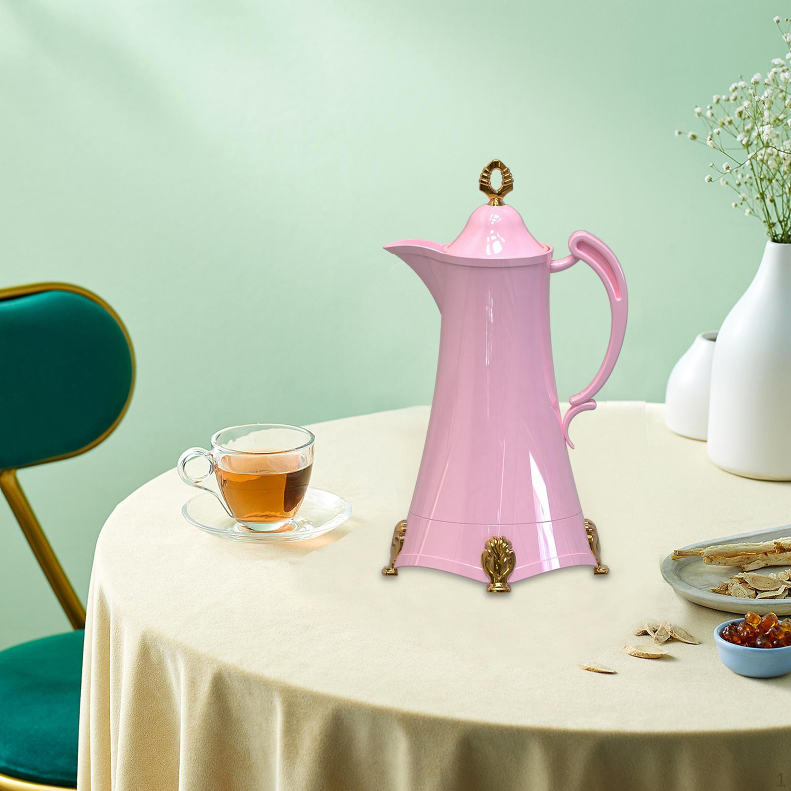 

Изолированный кофейник, изоляционный диспенсер для напитков, стеклянный термостойкий герметичный диспенсер с двойными стенками, 800 мл розовый