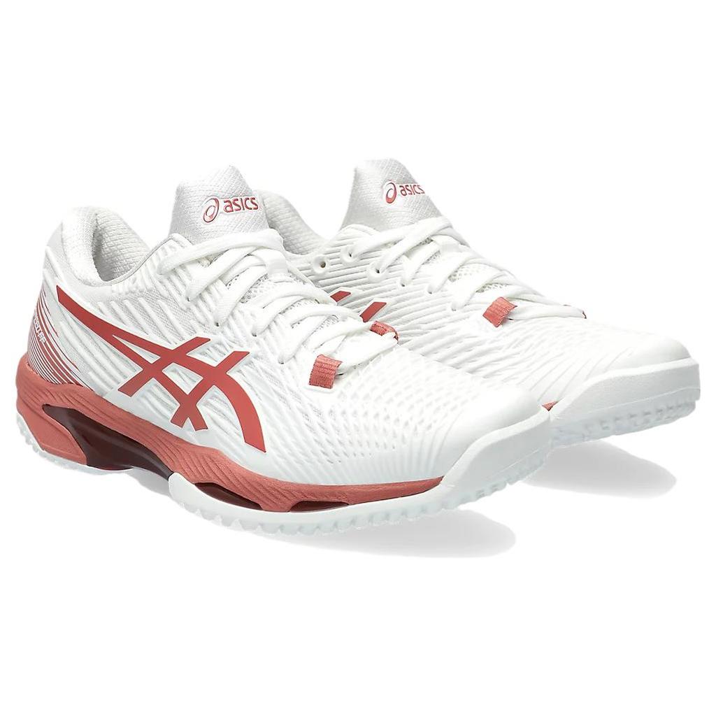 New Asics Solution Speed FF 2 OC Cushioning Low Top Tennis Shoes Women's Red White 1042A135-105