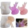 Candle Mold Aromatherapy Candle Mold 3D Bouncing Rabbit Plaster Epoxy Mold for DIY Crafts Soap Present Candle Making