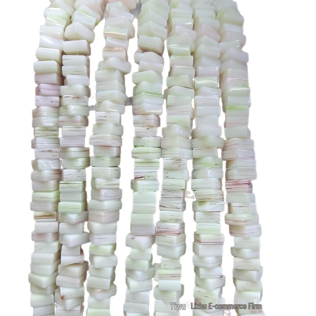 Nepal Kolorowe Kwadratowe Szklane Koraliki 6x3mm do Biżuterii DIY