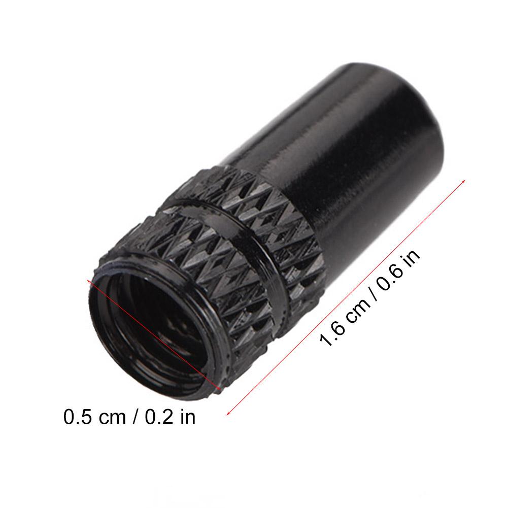 10Pcs Bike Aluminum Alloy Tire French Valve Protective Stem (Black)