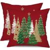 2Pcs 45x45cm Christmas Tree Cushion Cover Luxury Pillow Shell Dacron Throw Pillow Case  Children