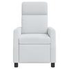 Recliner Chair White Fabric