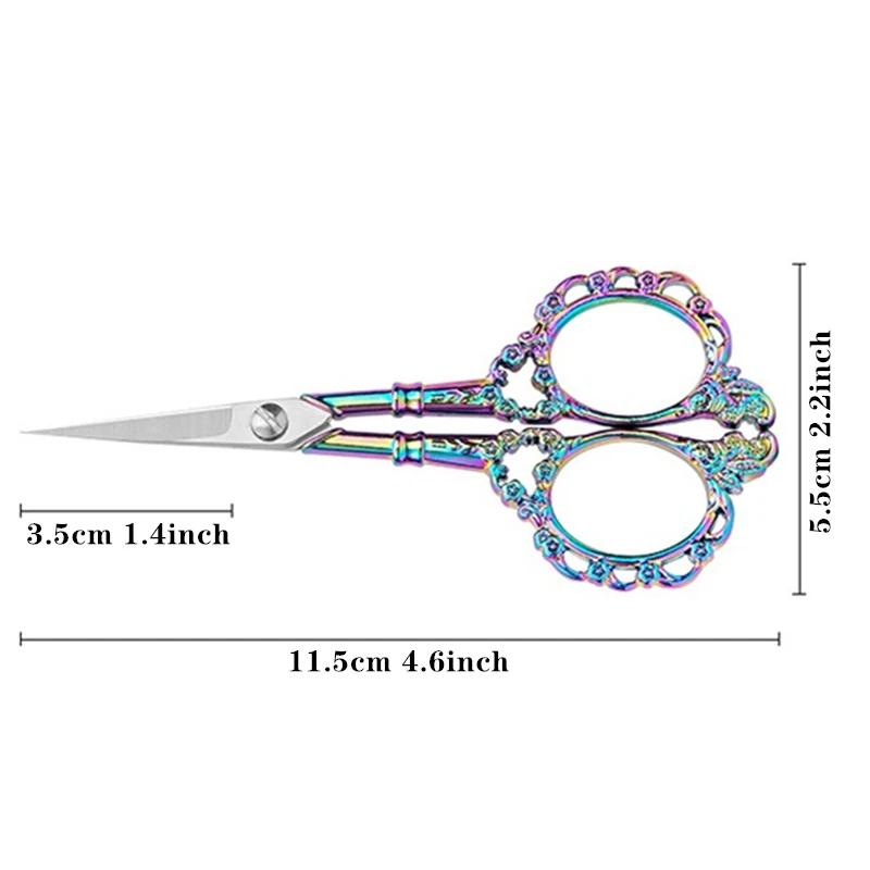Retro Zakka Stainless Steel Antique Vintage Scissors Sewing Grooming Fishing Thread Cutter Paper Embroidery Cross-Stitch Shears