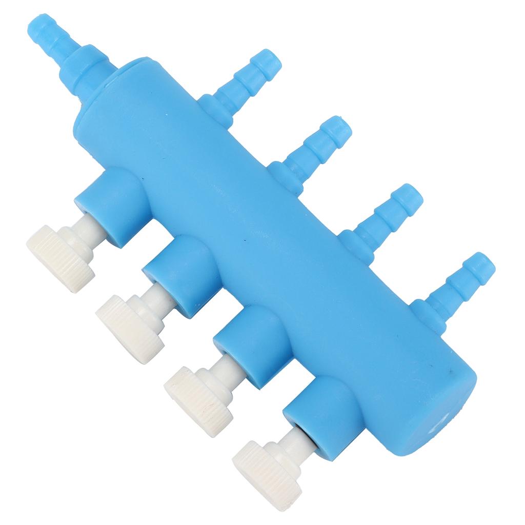 Aquarium Luftventil Einstellbarer Kunststoff Fischbecken Sauerstoff Luftstrom Verteiler für Kohlendioxid Ausrüstung