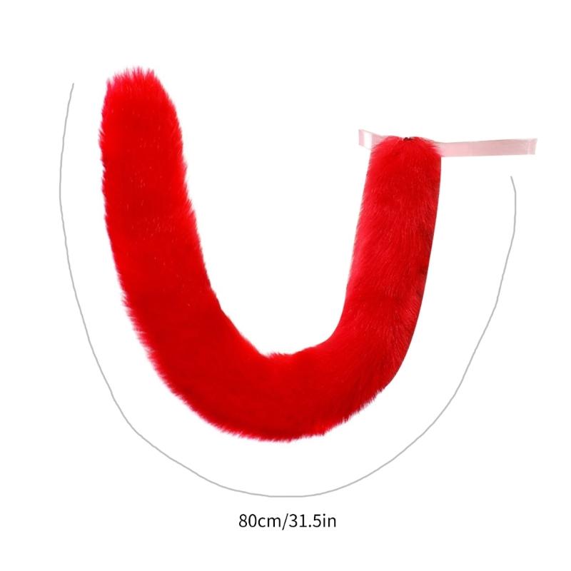 Foxes Tail Cats Tail Furs Plush Foxes Tail Cosplays Carnivals Party Christmas Animes Accessorise Halloween Costumes