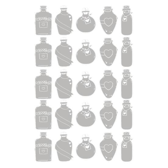 20 Pcs DIY Handmade Transparent Dried Flower Bookmark Clear Jar Bottle Shaped Stickers for Pressed Flowers Page Clips Bookmark