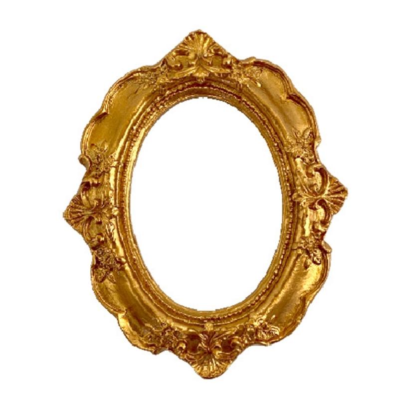 Small Antique Resin Picture Frame Victorian Rectangular Oval Jewelry Display Photo Frame for Weddings Party Decors
