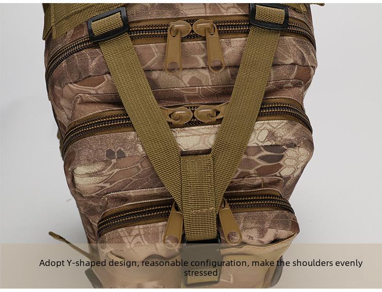 30L Taktický vojenský batoh pro fanoušky - Vodotěsný maskáčový, Oxfordská tkanina, Taška pro outdoorové sporty a horolezectví