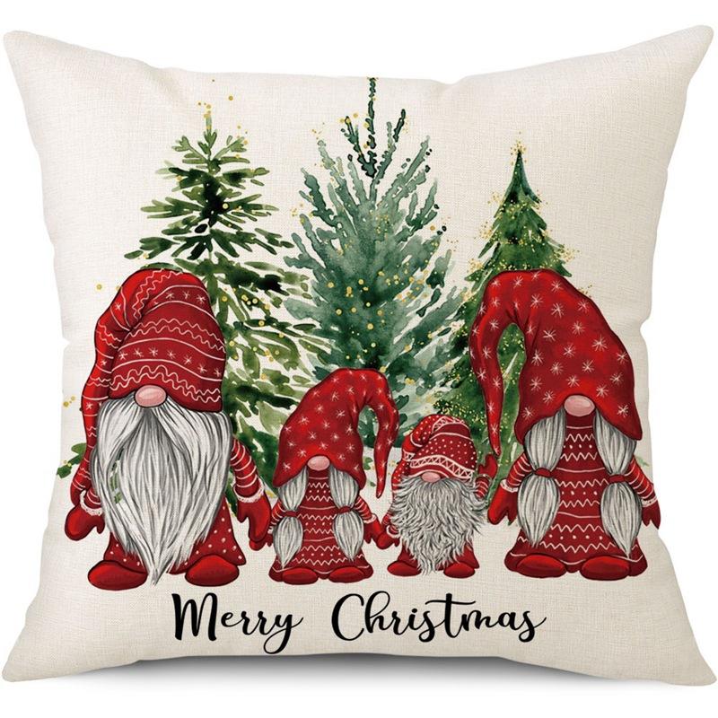 45cm Merry Christmas Cushion Cover Pillowcase 2025 Christmas Decorations for Home Ornament Happy New Year Christmas Decor 2026