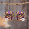 Trendy 2D Acrylic Mask Earrings for Parties and Gatherings