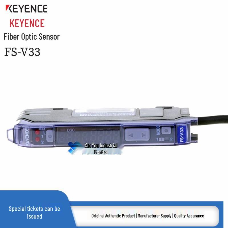 Genuine KEYENCE FS-V33 NPN Fiber Optic Amplifier - Digital Sensor Available FS-V33