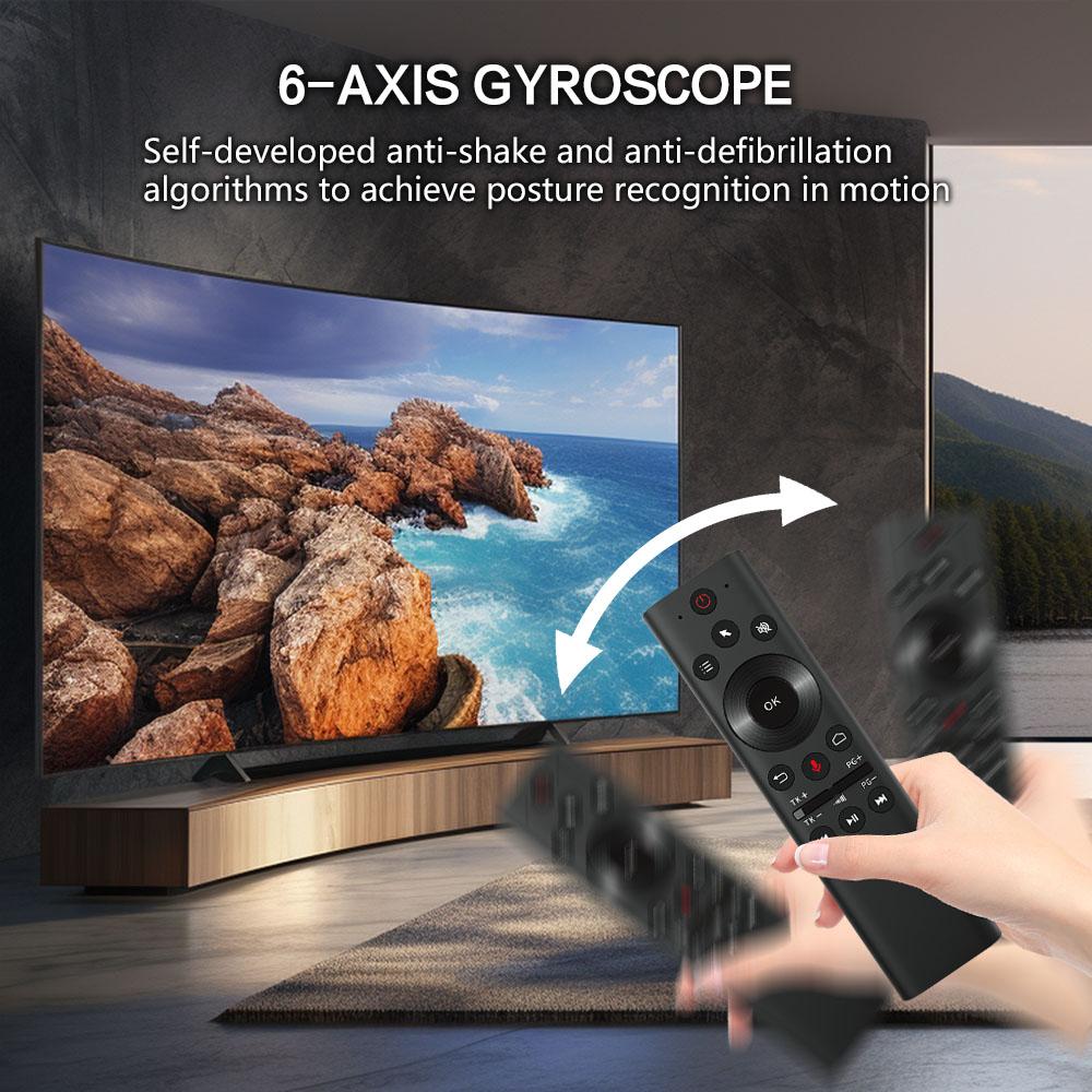 2.4G Bluetooth 5.0 Drahtlose Sprachfernbedienung IR-Lernen Luftmaus 6-Achsen-Gyroskop-Controller Für Computer Android TV-Box