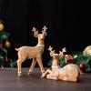 Christmas Reindeer Statue Xmas Elk Figurine Party Ornament Animal Adornment Holiday Decoration Deer Sculpture for Indoor Desk