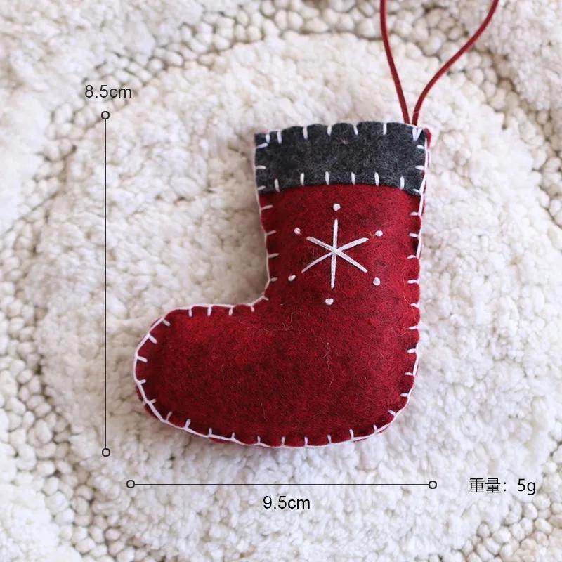 Christmas Tree Decoration 2025 Felt Christmas Tree Pendant Xmas Stockings Santa Claus Snowflakes For Home Natal Decor