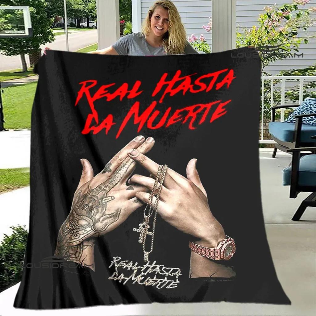 Rapper Anuel AA printed blankets Flange Warm blanket soft and comfortable home travel bed blanket picnic blankets birthday gift