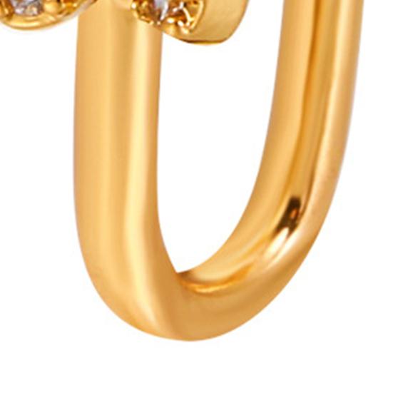 1Pc Nose Clip Anti-deformed Safe Rhinestone Inlaid Non Piercing U Shape Faux Nose Ring Female Jewelry